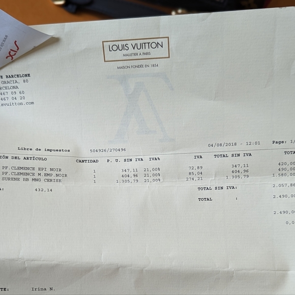 Authentic LOUIS VUITTON Surrene BB bag in Cherise / Red - Picture 12 of 12